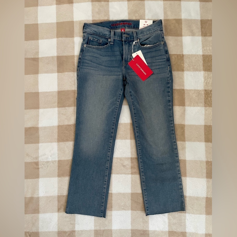 Lucky Brand Mid Rise Crop Stretch Women's Skinny Jeans in Blue